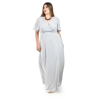 Foto 5 | Foto 5 | Vestido Largo Roman Fashion Gris