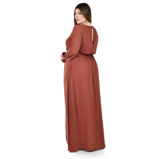 Foto 3 | Foto 3 | Vestido de Manga Larga Roman Fashion Café para Mujer
