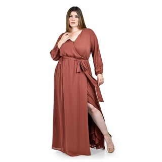 Foto 5 | Foto 5 | Vestido de Manga Larga Roman Fashion Café para Mujer