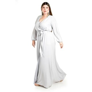 Foto 2 | Foto 2 | Vestido de Manga Larga Roman Fashion Gris para Mujer