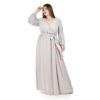 Foto 1 | Foto 1 | Vestido de Manga Larga Roman Fashion Beige para Mujer