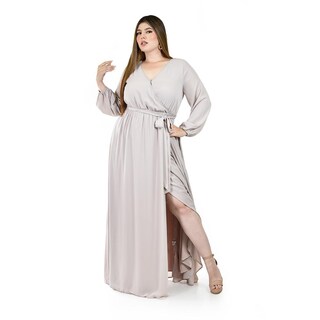 Foto 5 | Foto 5 | Vestido de Manga Larga Roman Fashion Beige para Mujer