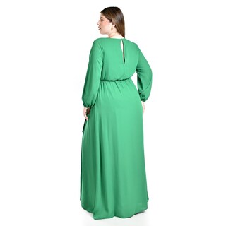 Foto 3 | Foto 3 | Vestido de Manga Larga Roman Fashion Verde para Mujer