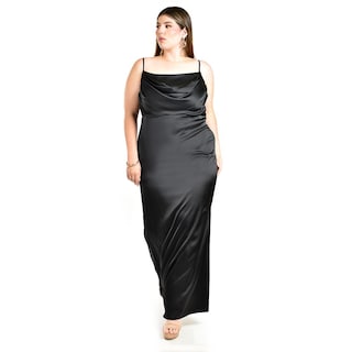 Foto 4 | Foto 4 | Vestido de Escote Drapeado Roman Fashion Negro para Mujer