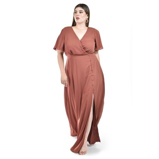 Foto 1 | Foto 1 | Vestido Largo con Abertura Roman Fashion Café para Mujer