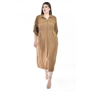 Foto 4 | Foto 4 | Vestido Camisero Midi Roman Fashion Café