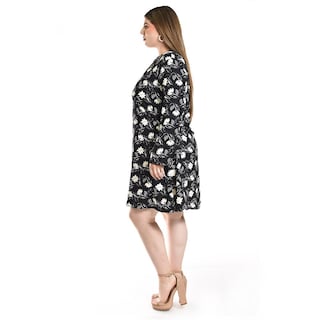 Foto 2 | Foto 2 | Vestido Floreado Roman Fashion Negro