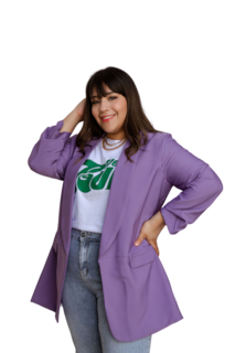 Foto 1 | Foto 1 | Blazer de Vestir María Ferré 2846 Morado para Mujer
