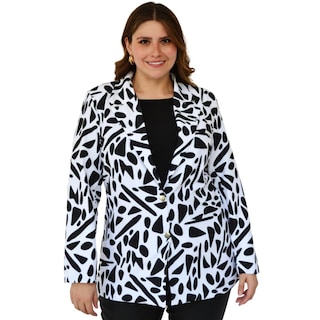 Foto 1 | Foto 1 | Blazer Estampado Roman Fashion 2142 color Blanco