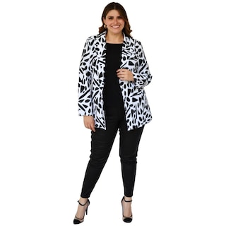 Foto 6 | Foto 6 | Blazer Estampado Roman Fashion 2142 color Blanco