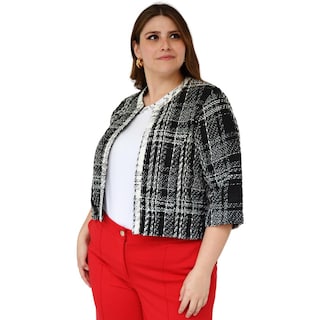 Foto 2 | Foto 2 | Saco Tweed Roman Fashion AB-ST-7049-NEGRO-ALL color Negro