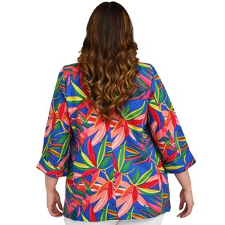 Foto 4 | Foto 4 | Blazer de Lino Roman Fashion Tallas Extras color Azul