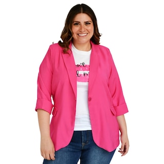Foto 1 | Foto 1 | Blazer Manga 3/4 Roman Fashion Tallas Extras 2182 color Rosa