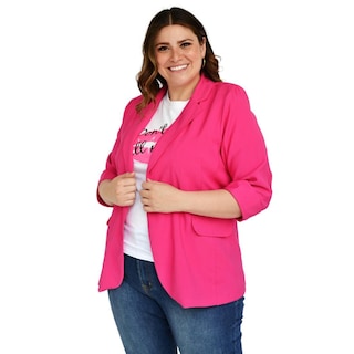 Foto 4 | Foto 4 | Blazer Manga 3/4 Roman Fashion Tallas Extras 2182 color Rosa