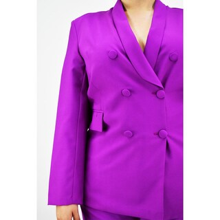 Foto 4 | Foto 4 | Blazer Doble Botonadura Roman Fashion Magenta Tallas Extras para Mujer