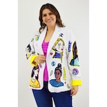 Blazer Roman Fashion Friends Forever Blanco Tallas Extras para Mujer
