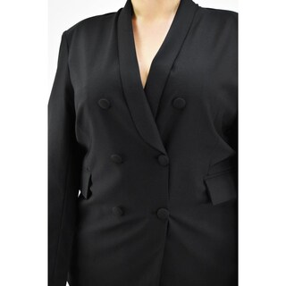 Foto 4 | Foto 4 | Blazer Doble Botonadura Roman Fashion Negro Tallas Extras para Mujer