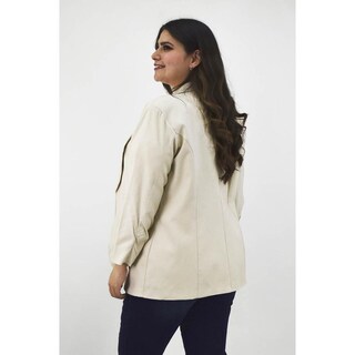 Foto 2 | Foto 2 | Blazer de Lino Roman FashionTallas Extras 2329 Beige