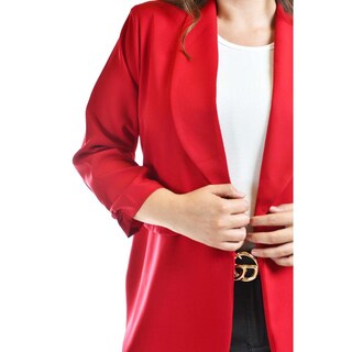Foto 3 | Foto 3 | Blazer Manga 3/4 Roman Fashion /tallas Extras, 12255 (rojo) Rojo