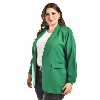 Foto 1 | Foto 1 | Blazer Manga 3/4 Roman Fashion /tallas Extras, 12255 (verde Kelly) Verde