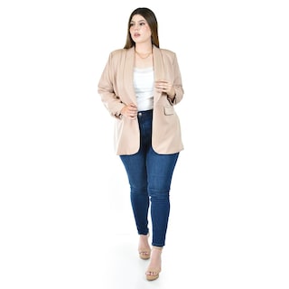 Foto 1 | Foto 1 | Blazer Manga 3/4 Roman Fashion /tallas Extras, 12255 (beige) Beige