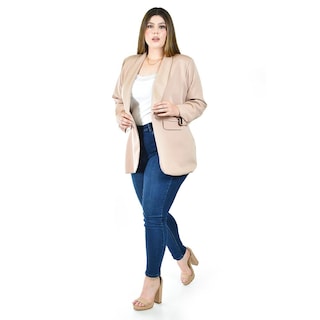 Foto 2 | Foto 2 | Blazer Manga 3/4 Roman Fashion /tallas Extras, 12255 (beige) Beige