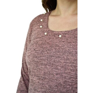 Foto 4 | Foto 4 | Blusa Tejida con Perlas Roman Fashion 1138 color Rosa