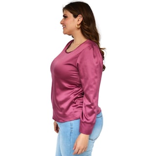 Foto 2 | Foto 2 | Blusa de Satín Roman Fashion 2130 color Púrpura