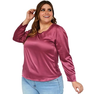 Foto 4 | Foto 4 | Blusa de Satín Roman Fashion 2130 color Púrpura