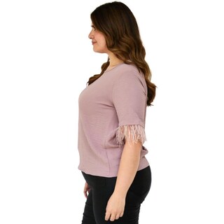 Foto 2 | Foto 2 | Blusa con Plumas Roman Fashion 3870 color Rosa