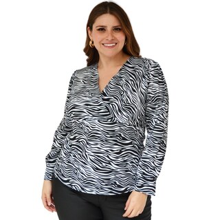 Foto 1 | Foto 1 | Blusa Print ROMAN FASHION BL-ELY-2136-CEBRA-ALL Tallas Extras