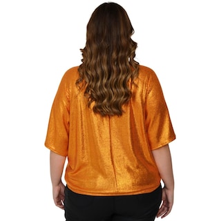 Foto 3 | Foto 3 | Blusa Oversize Roman Fashion BL-GR-1805-DORADO color Naranja Tallas Extras