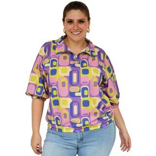 Foto 1 | Foto 1 | Blusa Roman Fashion Tallas Extras 2025 color Púrpura