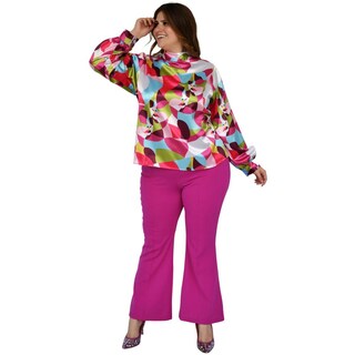 Foto 6 | Foto 6 | Blusa Cuello Alto ROMAN FASHION 1188 color Rosa Tallas Extras