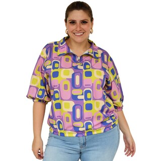 Foto 1 | Foto 1 | Blusa Roman Fashion Tallas Extras 2025 color Púrpura