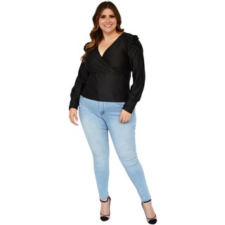 Foto 6 | Foto 6 | Blusa Formal Roman Fashion Tallas Extras 1789 Negro
