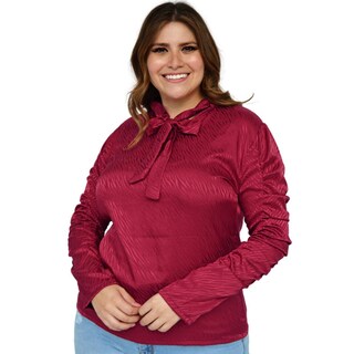 Foto 1 | Foto 1 | Blusa Formal ROMAN FASHION 1803 color Vino Tallas Extras