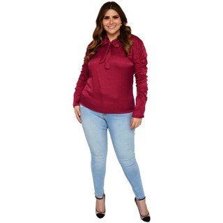 Foto 5 | Foto 5 | Blusa Formal ROMAN FASHION 1803 color Vino Tallas Extras