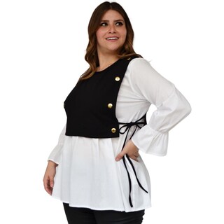 Foto 2 | Foto 2 | Blusa con Chaleco ROMAN FASHION 1947 Tallas Extras