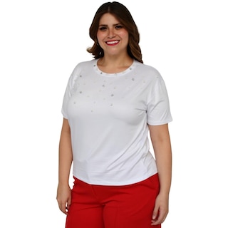 Foto 2 | Foto 2 | Playera para Dama Roman Fashion 3022-A color Blanco