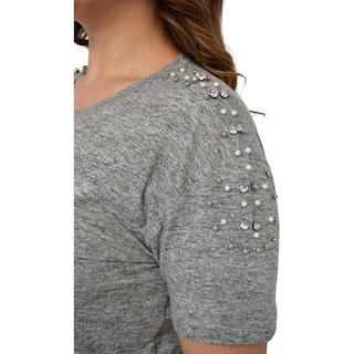 Foto 4 | Foto 4 | Blusa para Dama Roman Fashion Talla Extra3022-C color Gris