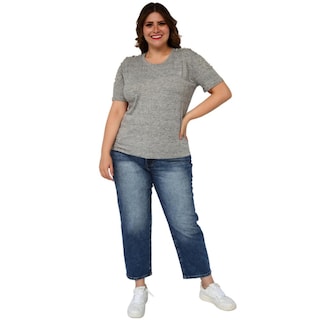 Foto 5 | Foto 5 | Blusa para Dama Roman Fashion Talla Extra3022-C color Gris