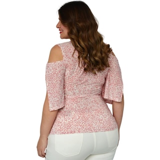 Foto 3 | Foto 3 | Blusa para Dama Roman Fashion Talla Extra color Rosa