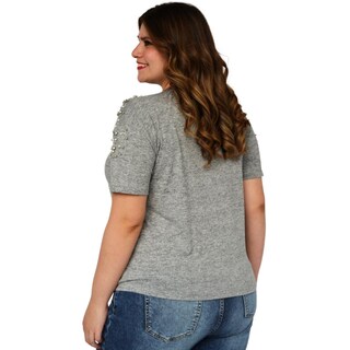 Foto 3 | Foto 3 | Blusa para Dama Roman Fashion Talla Extra3022-C color Gris