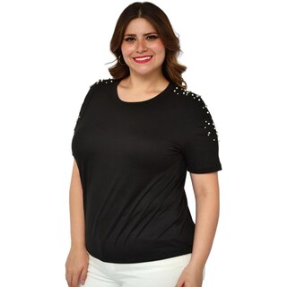 Foto 2 | Foto 2 | Blusa para Dama Roman Fashion Talla Extra 3022-C color Negro