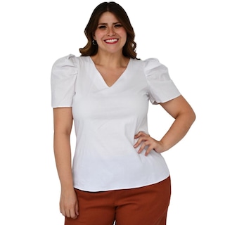 Foto 5 | Foto 5 | Blusa para Dama Roman Fashion de Popelina 2127 color Blanco