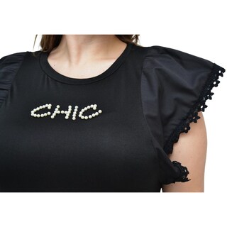 Foto 4 | Foto 4 | Blusa Roman Fashion color Negro para Mujer