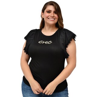 Foto 1 | Foto 1 | Blusa Roman Fashion color Negro para Mujer