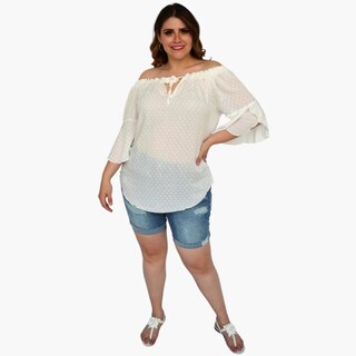 Foto 5 | Foto 5 | Blusa Roman Fashion 1628 color Blanco para Mujer