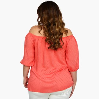 Foto 2 | Foto 2 | Blusa Straple con Resorte Roman Fashion 1694 color Coral para Mujer